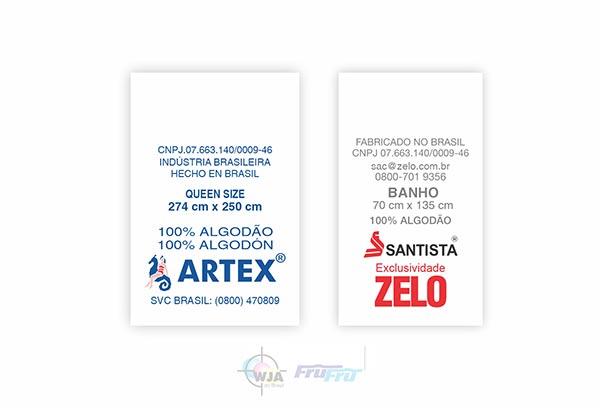 Etiquetas de Composição Cama Mesa e Banho